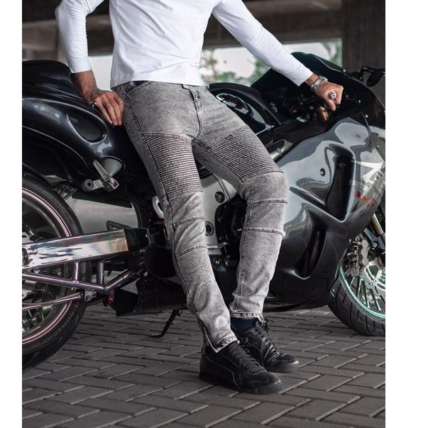 New Sale LOD.DENIM - Celana Jeans Panjang Biker Denim HARBOR GREY