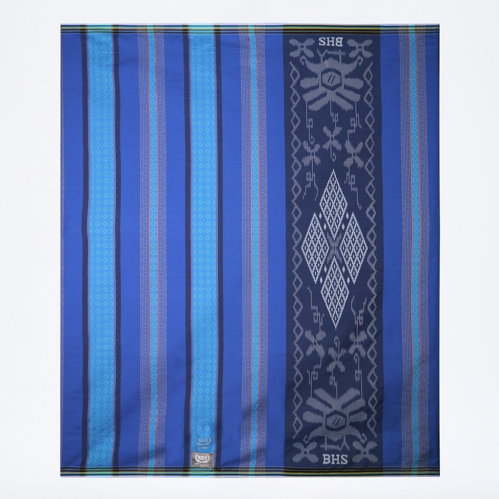 Sarung BHS Classic Silver Motif C44 DKH Biru / BHS DKH