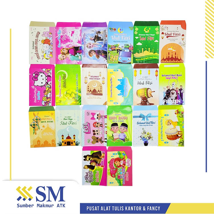 

(8 PCS) AMPLOP ANGPAO LEBARAN / IDUL FITRI KARAKTER UKURAN MEDIUM