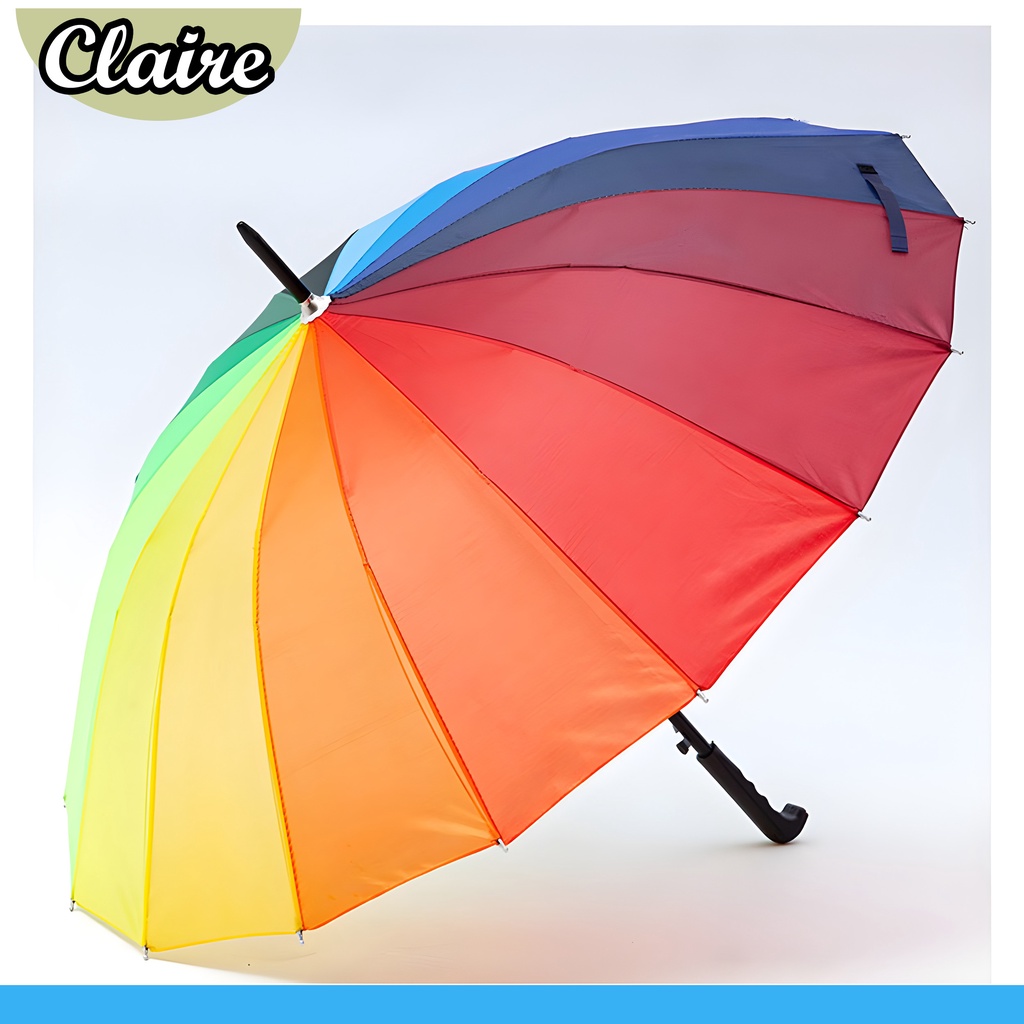 Payung Pelangi 16 Jari Rainbow Umbrella Jumbo / Payung Warna