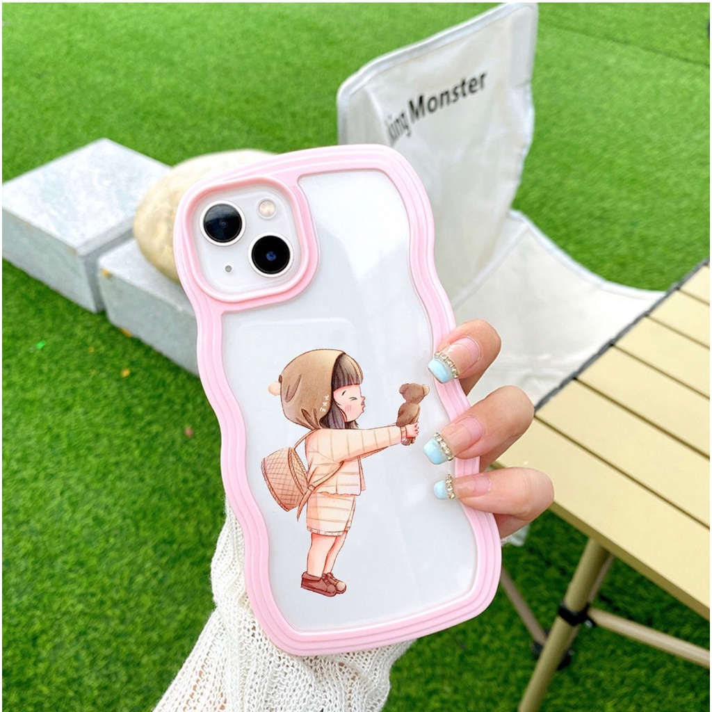 HH23 Casing HP cantik wanita For Iphone 7+ 8+ Plus X Xs Xr Max 11 12 13 14 Pro Max 14+ 14Plus FJ08