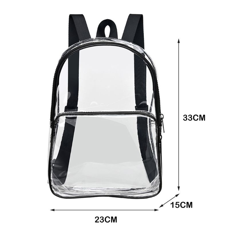 Hot Sale Tas Ransel Transparan PVC Fashion Wanita Tas Study Travel Konser