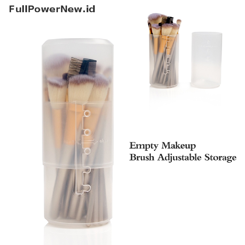 Power Tempat Kuas Makeup Plastik Travel Kosmetik Kosong Case Adjustable Kotak Penyimpanan ID