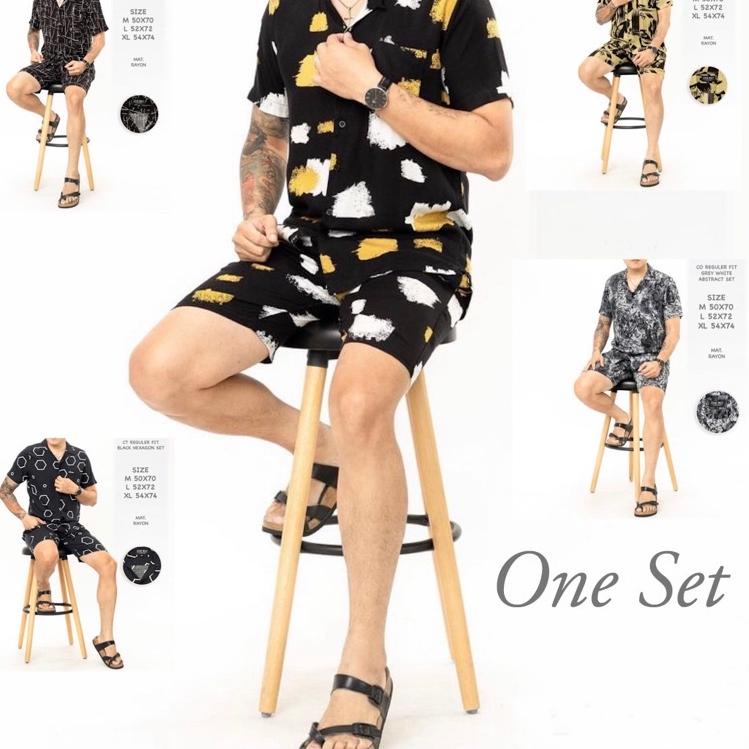 Sale Baju setelan Tie Dye Pria Keren (dapat baju dan celana)