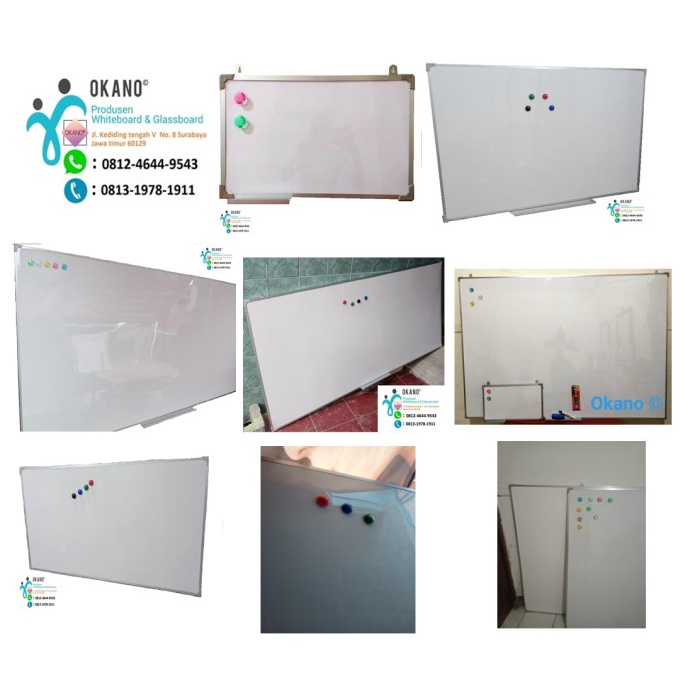 

BISA COD Papan Tulis Whiteboard Magnet Gatung Okano 60 x 80 cm