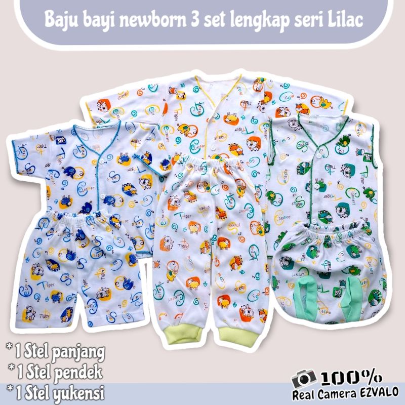 3 SET BAJU BAYI NEWBORN LENGKAP 0-3 BULAN