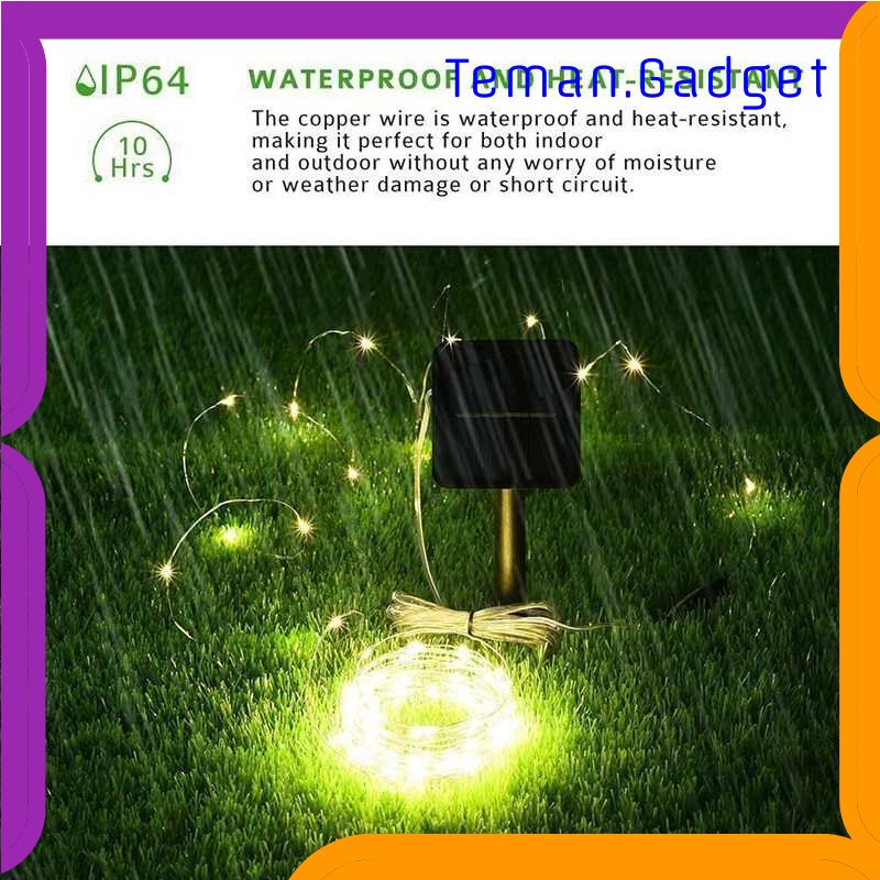 TG-LMP TaffLED Lampu Hias String Lights Waterproof 100 LED with Solar Panel - M071