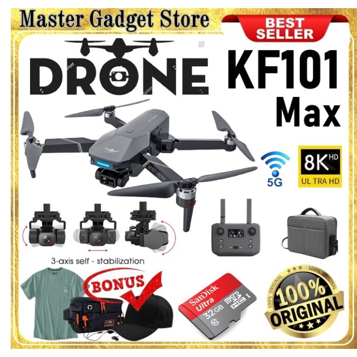 DRONE KF101 PRO GPS 5G 4K HD ESC CAMERA 3-AXIS GIMBAL EIS