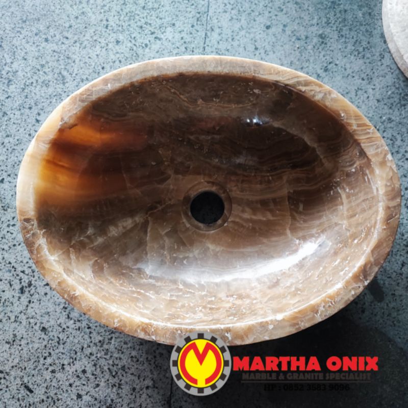 Wastafel Cuci Tangan Bahan Batuan Alam