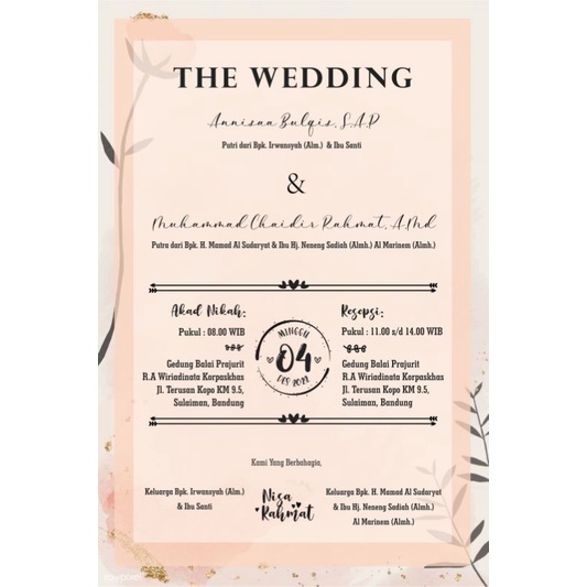 COD UNDANGAN CUSTOM HVS / STIKER HVS / BC TIK (UNDANGAN TONJOKAN CUSTOM / UNDANGAN PUNJUNGAN / UNDAN