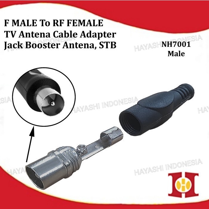 Konektor Jack Jek Antena TV PVC 5C STB Booster Penguat Sinyal Digital - 5pcs