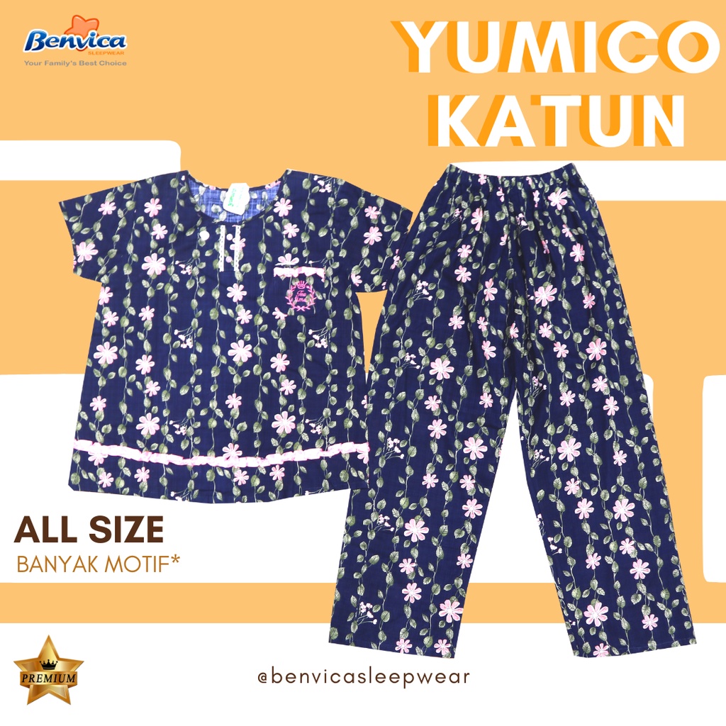 BAJU TIDUR CELANA PANJANG KATUN RAYON PREMIUM YUMICO - B