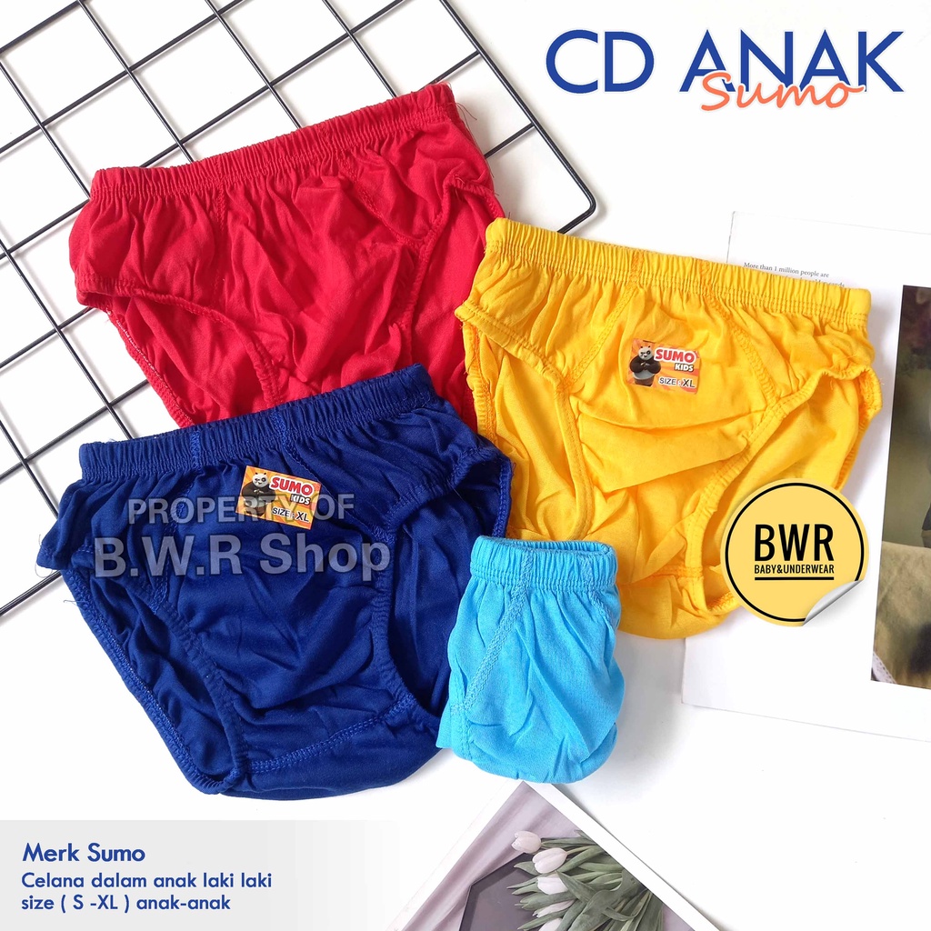 [ 3pc ] CD Sumo Karet Kerut / Celana Dalam Anak Murah Karet Kerut | Bwr