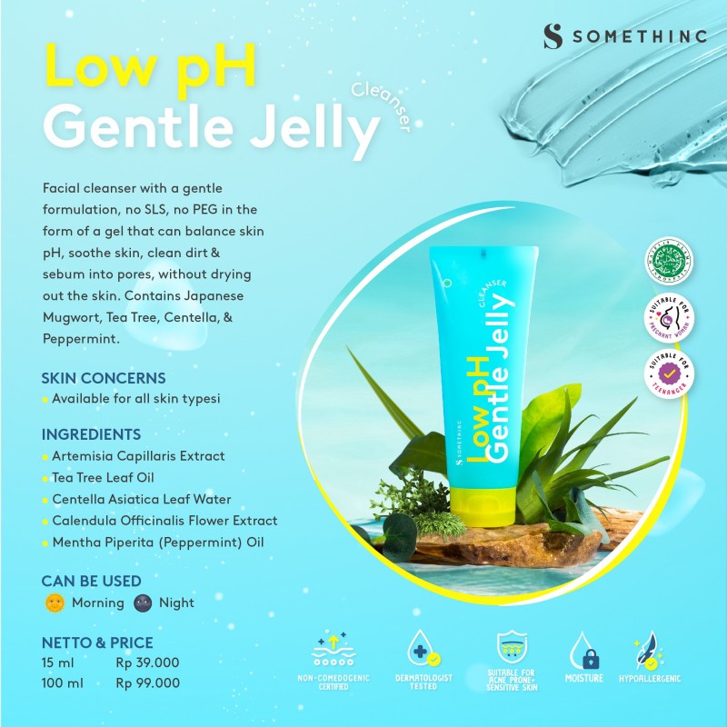 SOMETHINC Low pH Gentle Jelly Cleanser - Sabun Cuci Muka Semua Jenis Kulit