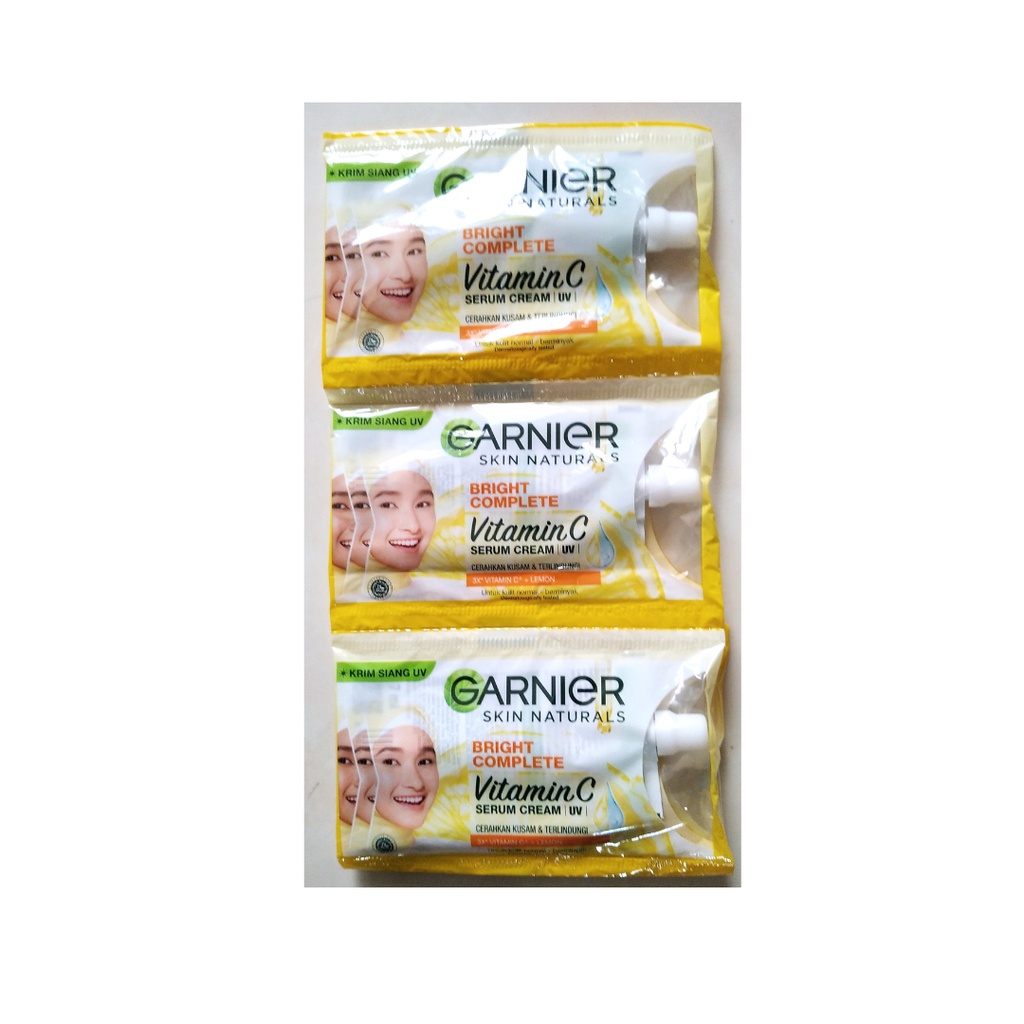 Garnier Bright Complete Cream UV Sachet - Kuning 7 ml
