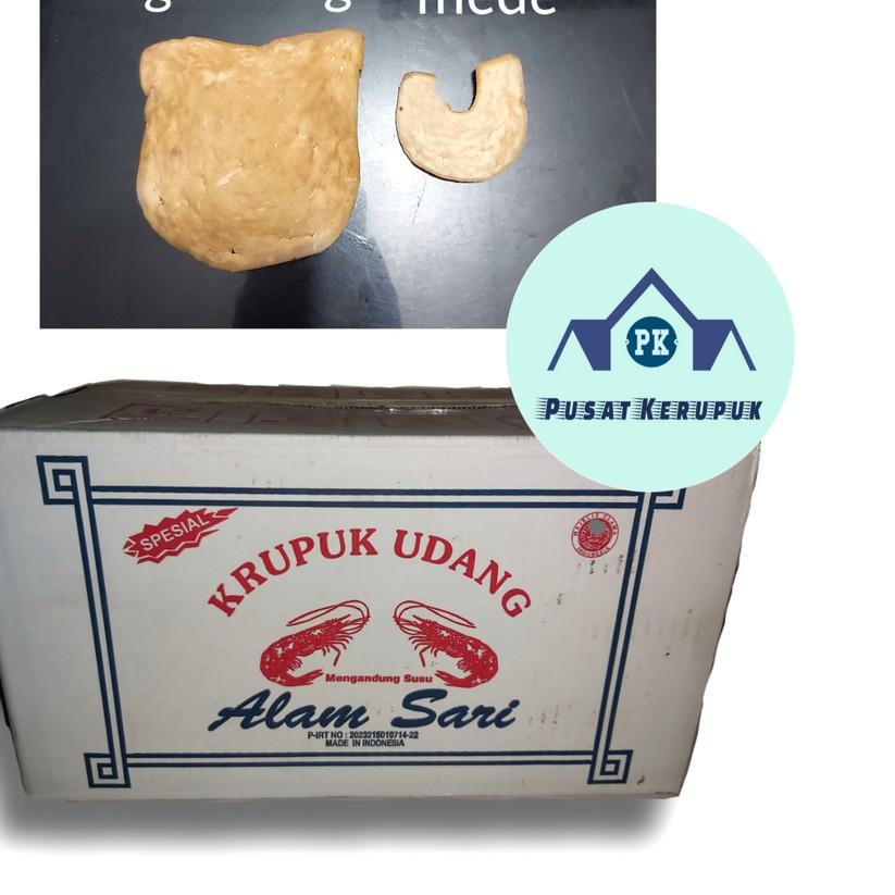 

➥ Kerupuk Udang Alam Sari/Krupuk Udang/Keripik Udang Mentah 5 kg/dus ←