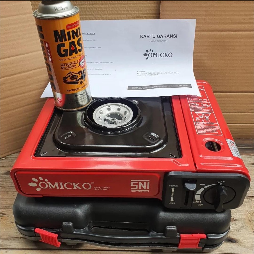 Kompor Gas Portable Omicko 2 In 1/Kompor Portable Omicko/Tungku Gas