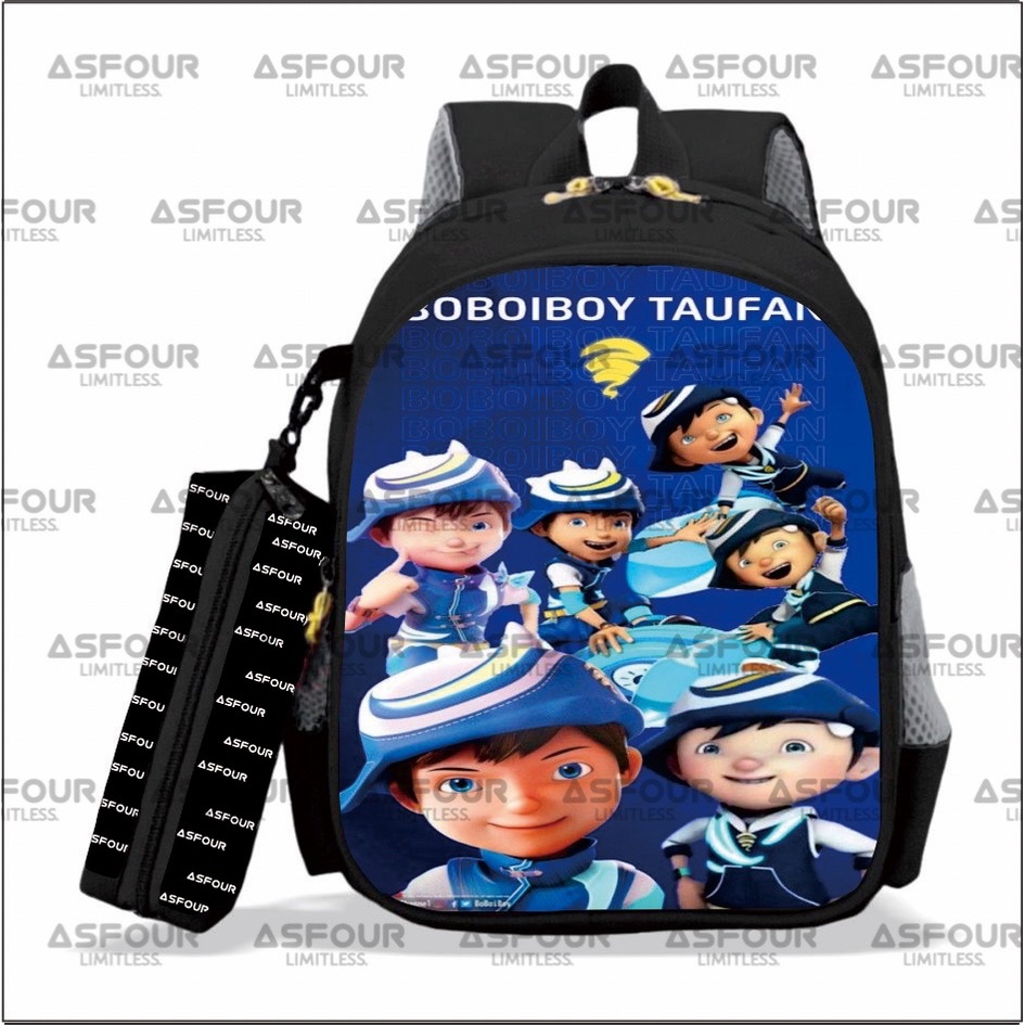 ASFOUR - BOBOI GALAXY GRUP Tas Sekolah Anak TK SD PAUD Anti Air Tas Mengaji Tas Ngaji COD Bayar di Tempat  Tas boboiboy Galaxy Boboiboy duri angin