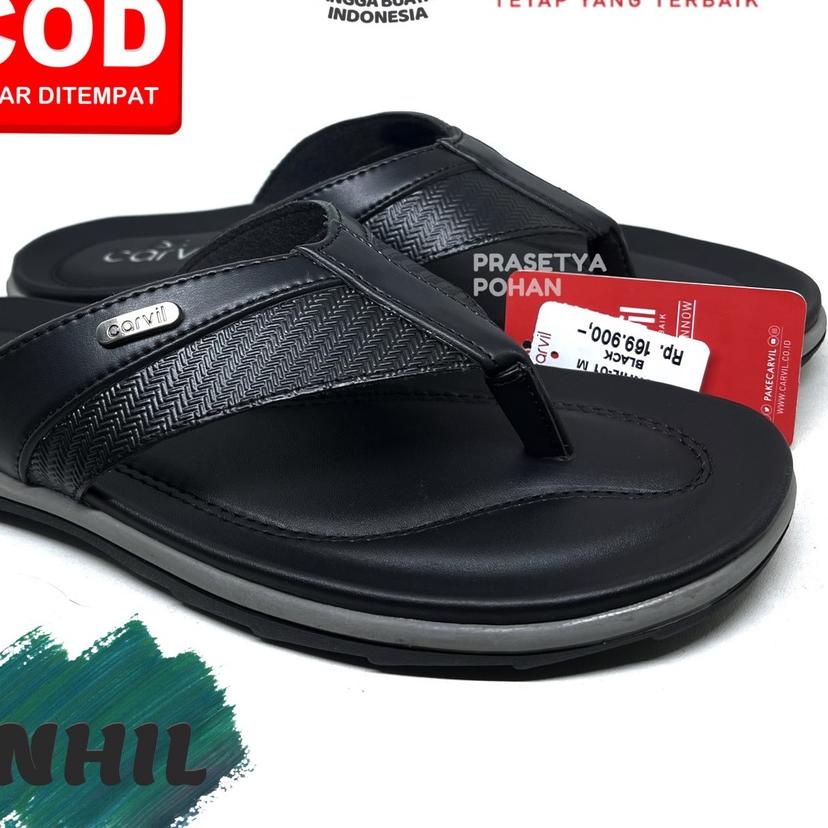 ➩ Sandal Kulit Pria Carvil Original - Sendal Pria Kulit Original Carvil ♗