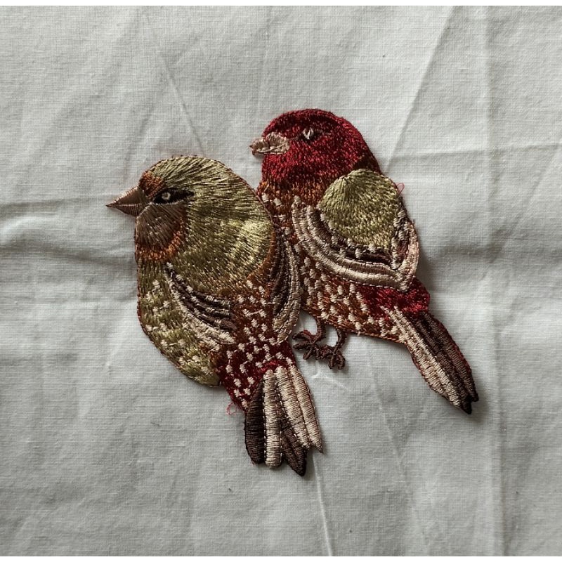 bordir aplikasi burung code manuk