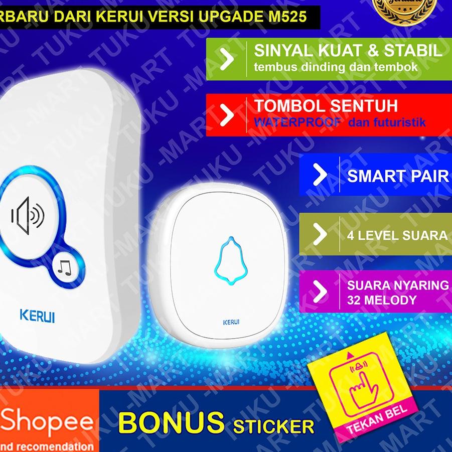 ✦ KERUI bel rumah bel pintu pagar wireless M577 ☆