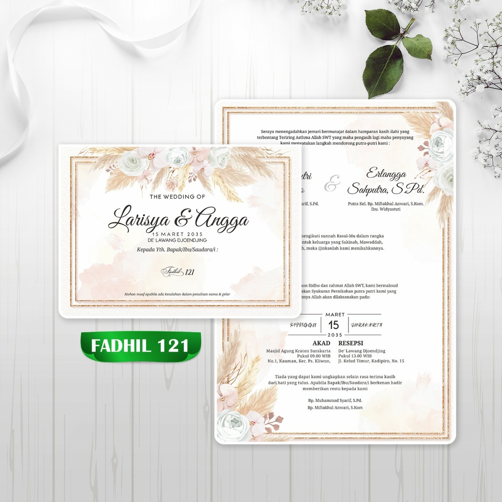 Blanko Undangan Kosong Fadhil 121