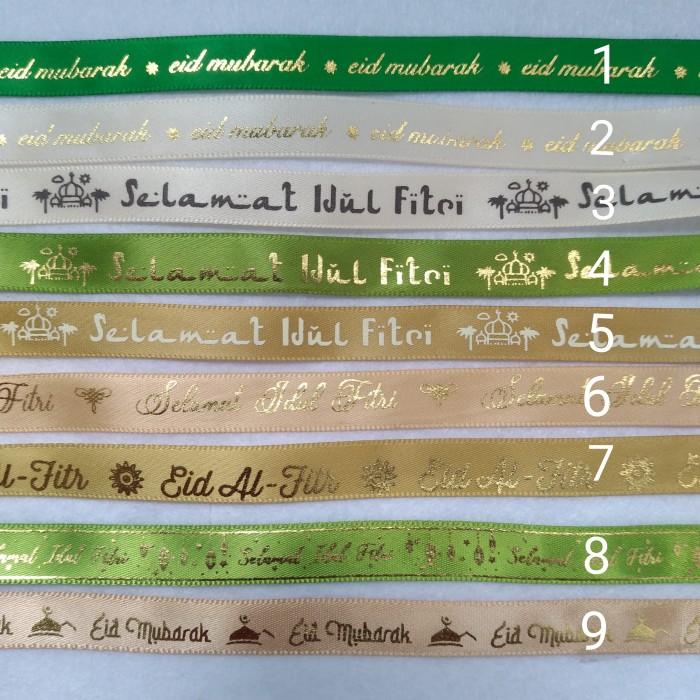 

Pita Lebaran Idul Fitri Satin 1/2 Inch 1.25Cm Per Roll 014