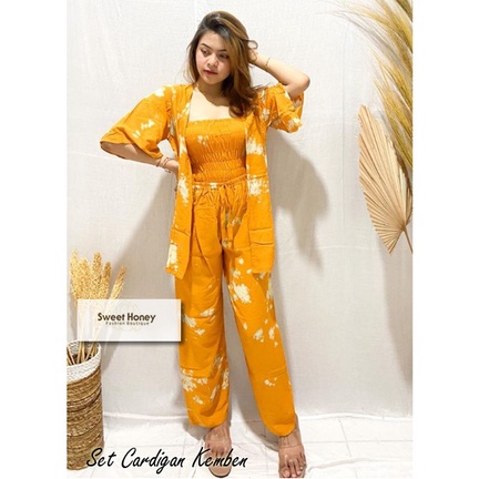 Sweet Honey ~ Setelan Tiedye 3in1 Cardigan Outer Kemben Sultan Candy Lollipop Camisol (PART 3)
