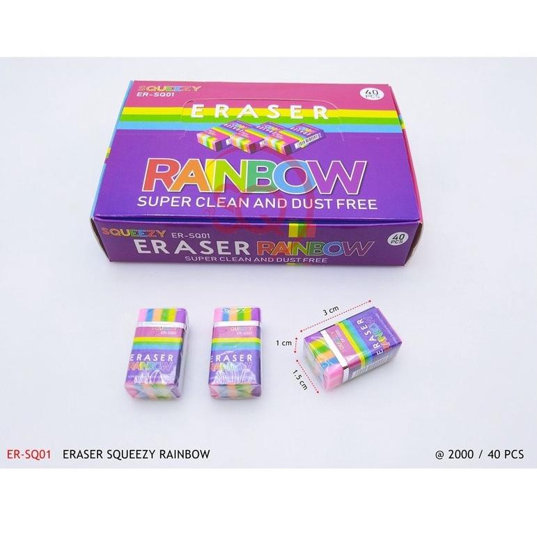 

E87 (1 Pack) Penghapus Pensil Rainbow Squeezy READY ❂