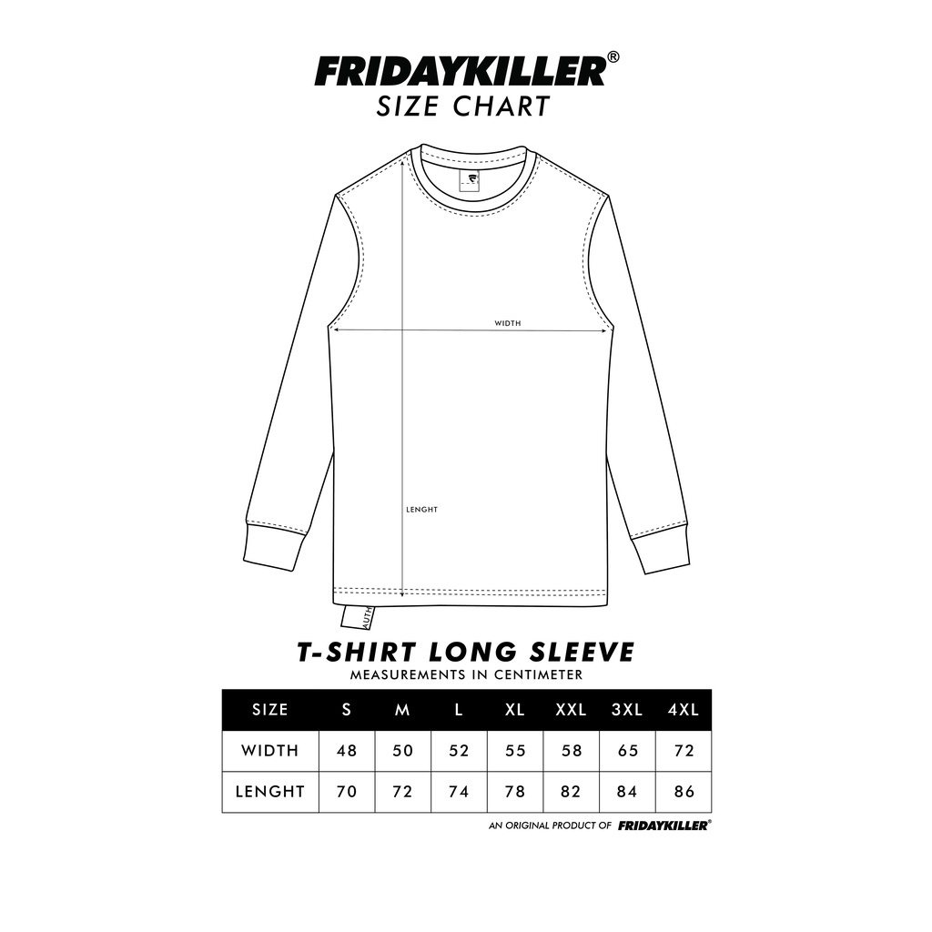 KAOS LENGAN PANJANG FRIDAY KILLER | GEET MAROON LONG SLEEVE