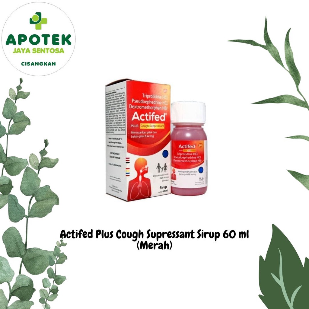 Actifed Plus Cough Supressant Sirup 60 ml (Merah)