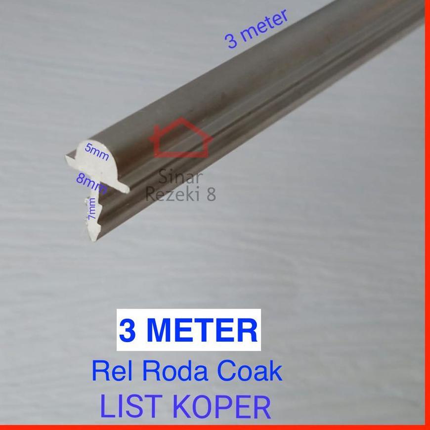 ۝ List Koper Pasangan Roda Coak / Rel Sliding Pintu Lemari Geser Lis Pasangan Roda Coak Jendela Timb