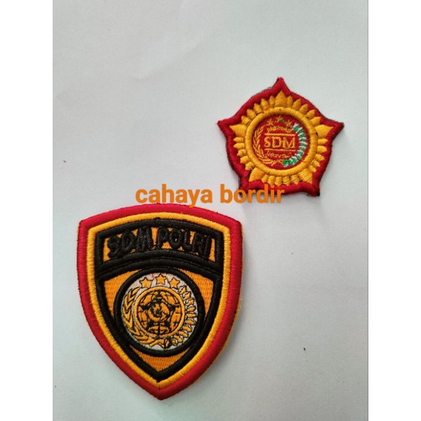 Atribut/badge SDM Polri timbul