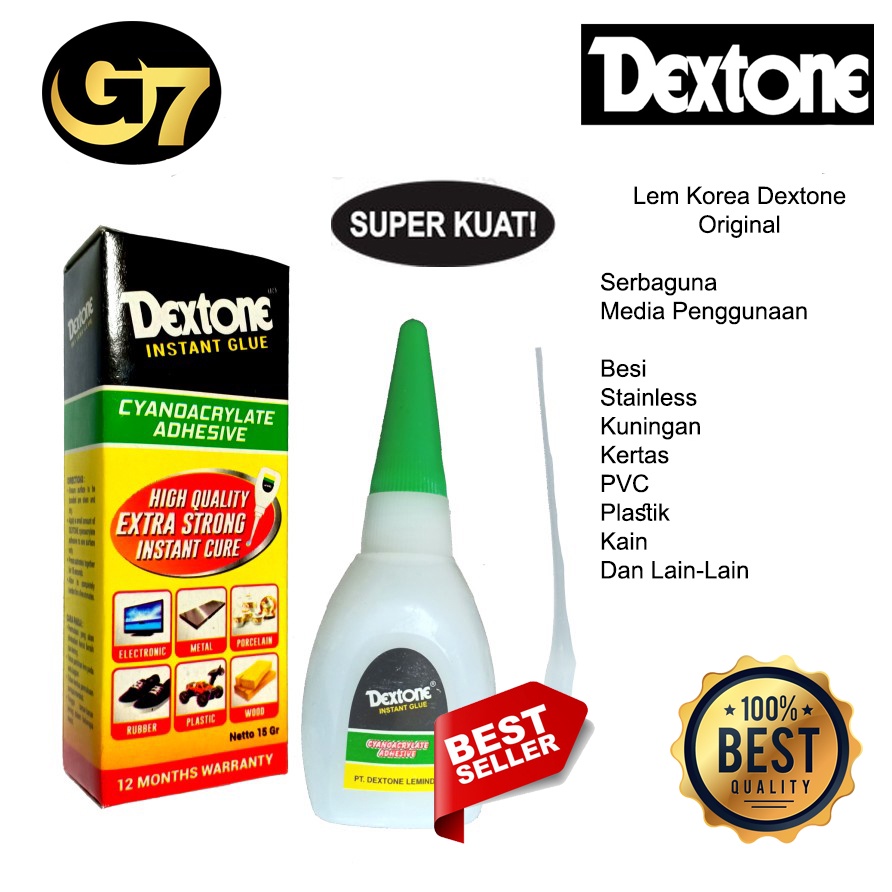 

Lem Korea Dextone Original Lem Besi Stainless Kuningan Kain Sepatu Tetes Cair Super Kuat Lem Setan Lem Serbaguna