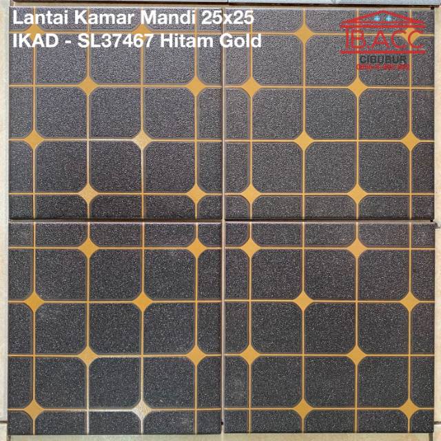 Lantai Kamar Mandi 25x25 Ikad SL37647 Hitam Gold