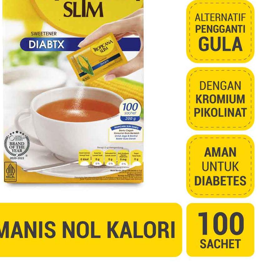 

☀ Tropicana Slim Sweetener Diabtx 100 Sachet - Pemanis untuk i ☜