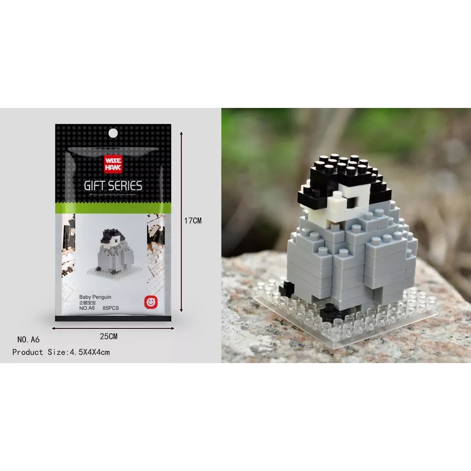 Diy 3D Animal nano blocks mini Blok Bangunan LEGO Bricks Style