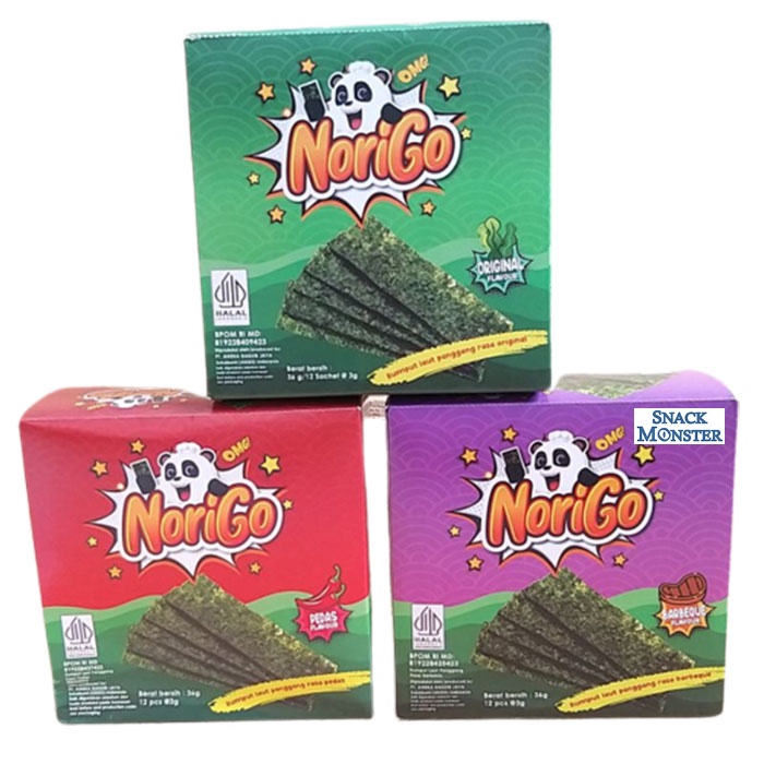 NoriGo Rumput Laut Panggang - Netto 3 gr