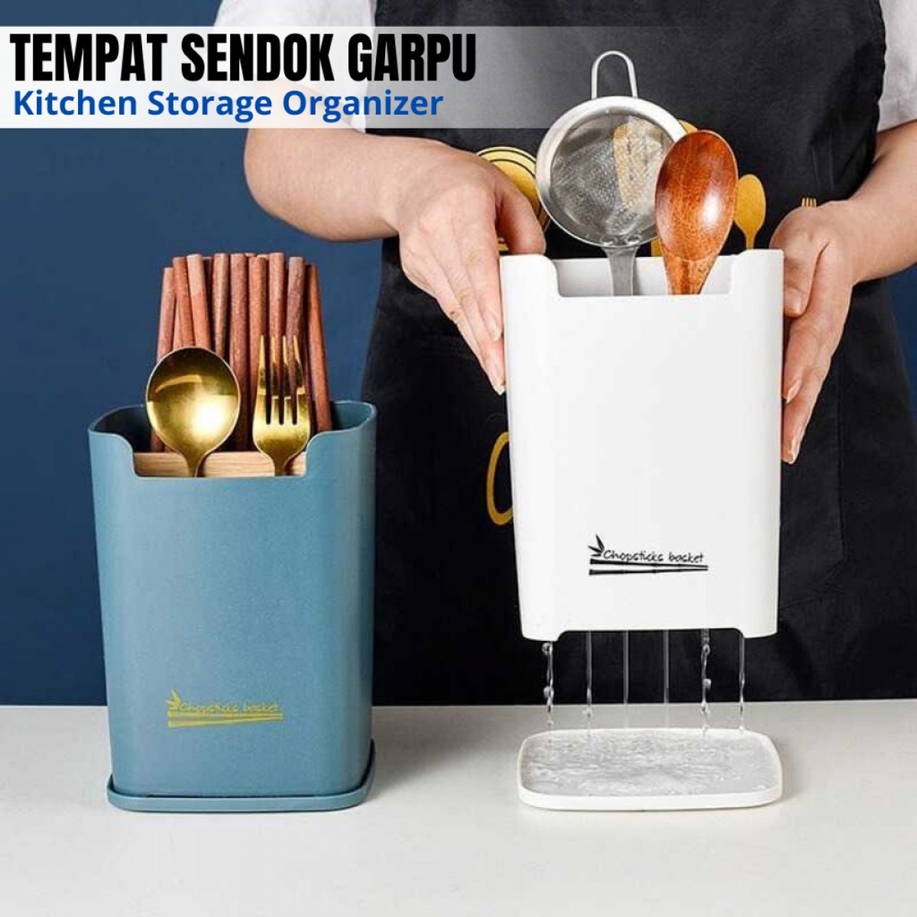 Tempat Penyimpanan Sendok Garpu Kitchen Storage Organizer