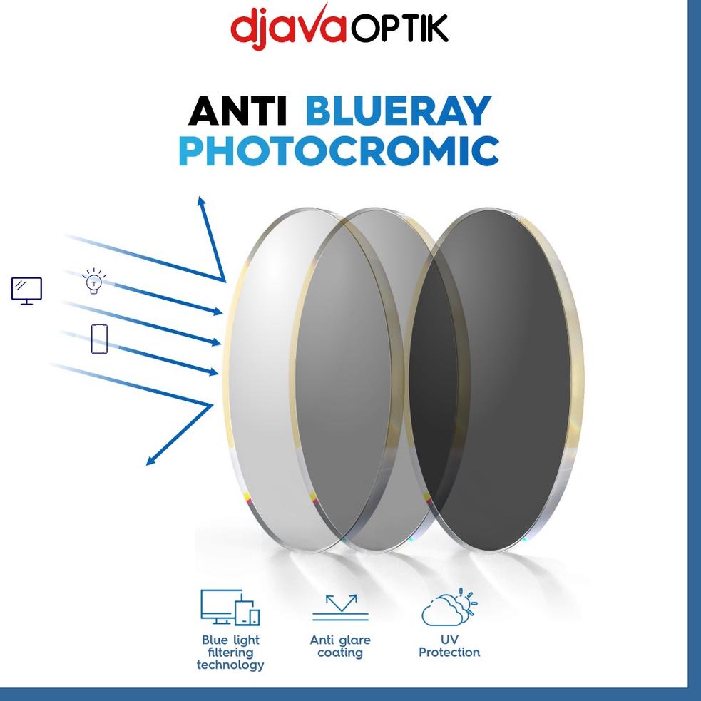 TERMURAH DJAVA OPTIK - Blue Transition Polarized Reguler