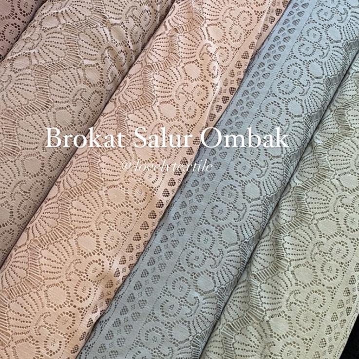 Lariz Kain Brokat Meteran / KAIN BRUKAT MOTIF SALUR OMBAK