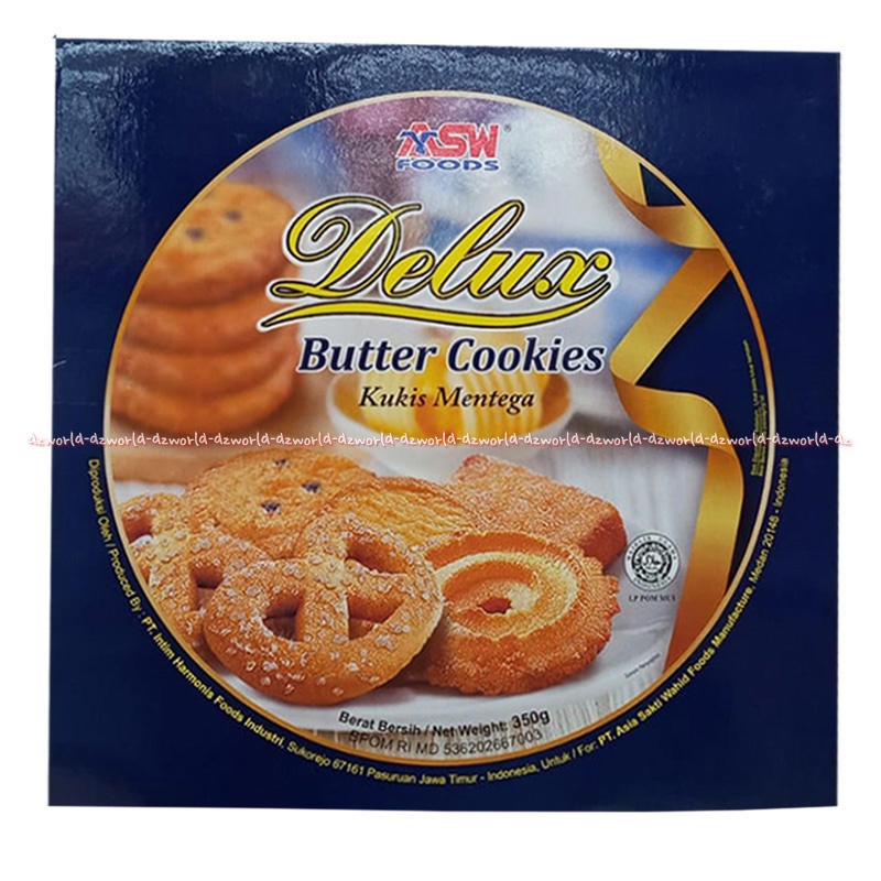 Asw Foods 350gr Deluxe Butter Cookies Kukis Mentega Kemasan Kaleng Biskuit Mentega Holland Biscuit Rasa Butter Yang Sangat Enak Renyah Asw Food