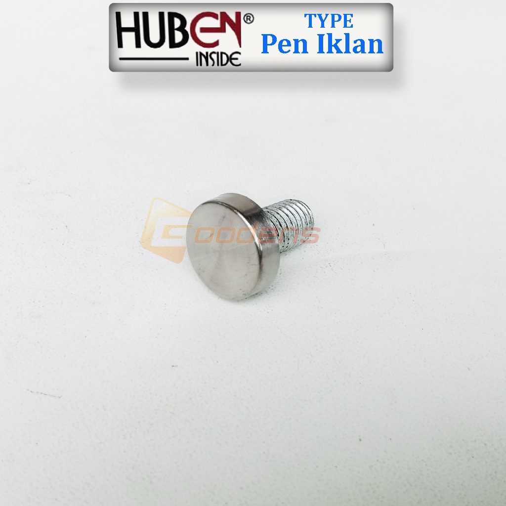 Huben PIK 16-30 Pen Iklan Baut Sekrup Kaca Akrilik Sign Board