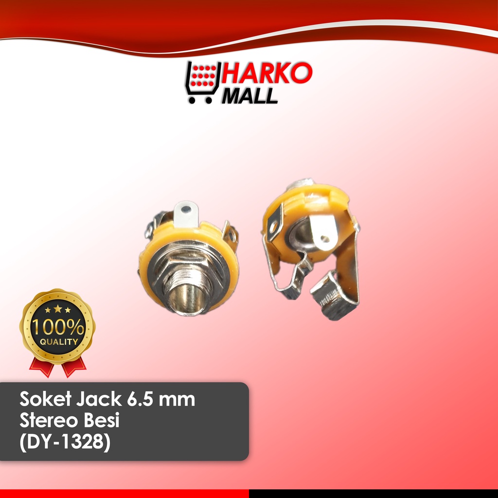 SOKET JACK 6.5 MM STEREO BESI (DY-1328)