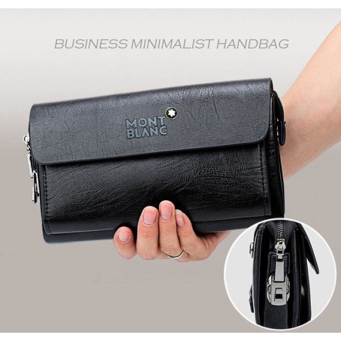 COD! TAS TANGAN PRIA WANITA CLUTCH KULIT ORIGNAL DOMPET KARTU KEYLOCK PASSWORD FREE PULPEN