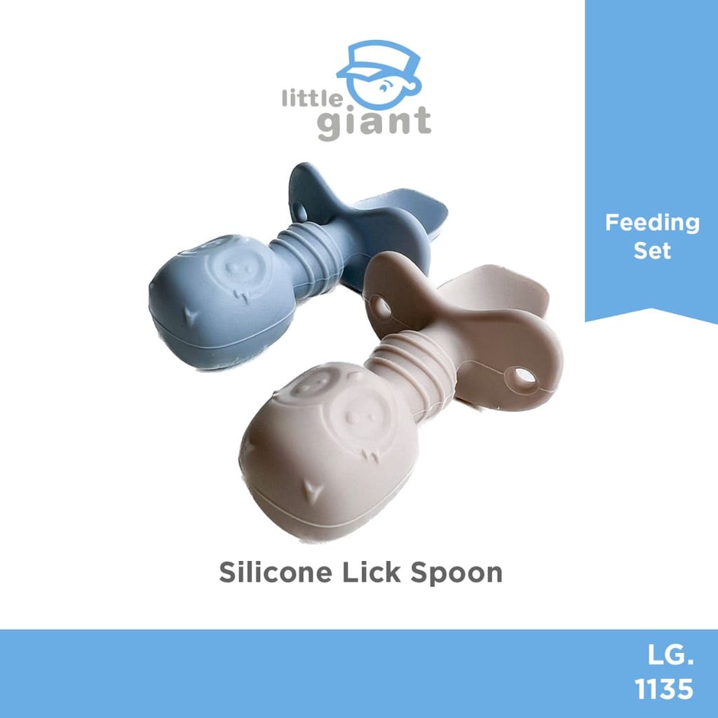 Little Giant LG1135 Silicone Lick Spoon 3M - Sendok Makan  Bayi (WARNA RANDOM)