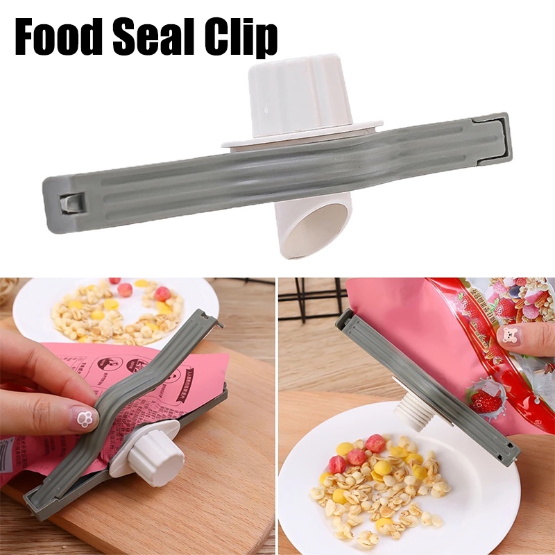Klip Penyegel Kantong Bumbu Dapur Jepang Abu-Abu/Alat Penyegel Makanan Dan Snack Portable