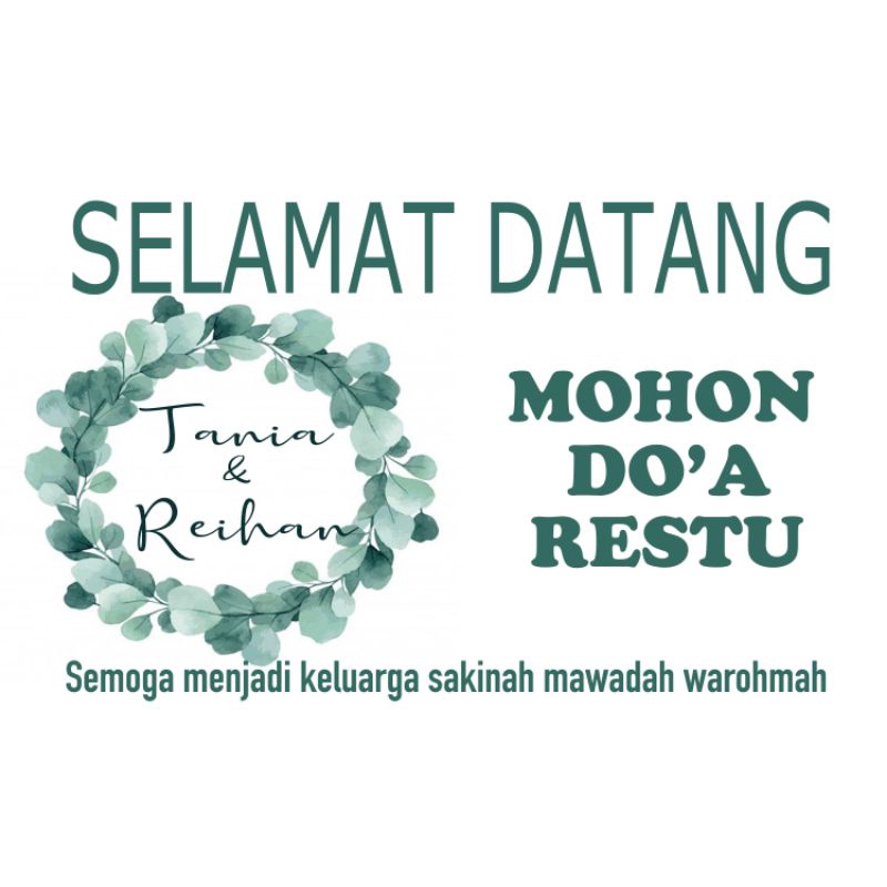 banner selamat datang / spanduk selamat datang / banner pernikahan / banner wedding