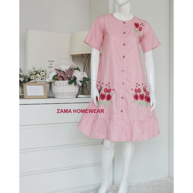 ZAMA| NDRFK Daster Pendek Square Salem Khas Malang