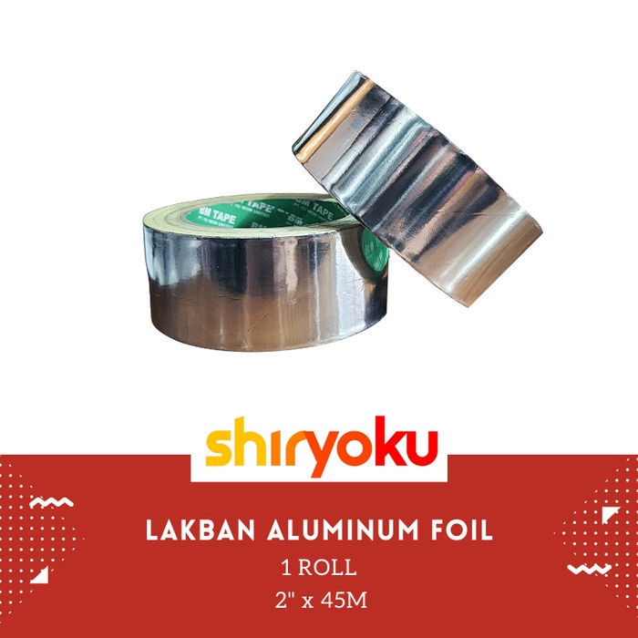 

Tape Lakban Aluminium Foil Tape 2" X 25M Alumunium Tape Tahan Panas